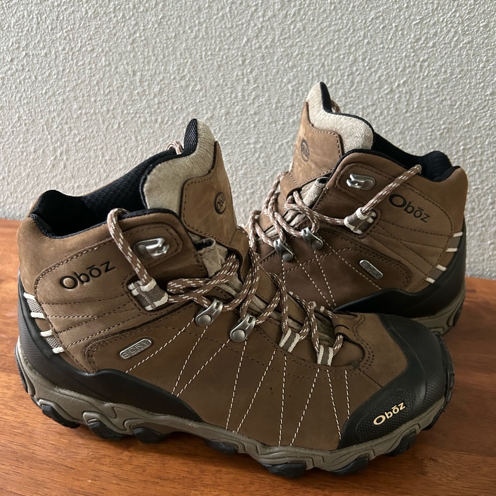 Women’s OBOZ Bridget Mid Waterproof Brown Hiking Boots